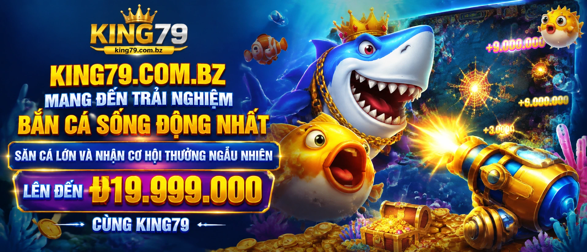 Bắn Cá king79 giao diện danh mục game bắn cá chủ đề đại dương
