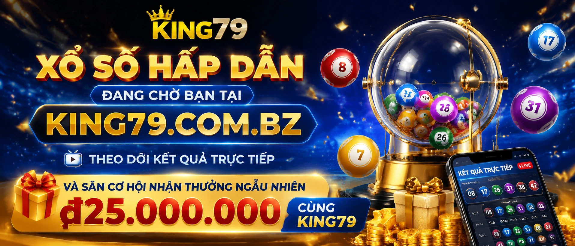 KING79 Xổ Số - giao diện tra cứu kết quả theo khu vực